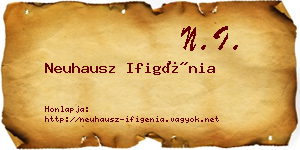 Neuhausz Ifigénia névjegykártya